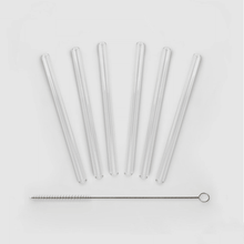 Cargar imagen en el visor de la galería, Set de Pajitas Cristal Largas