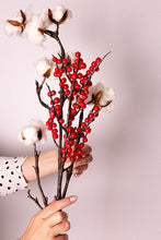 Cargar imagen en el visor de la galería, Web Decoco Producto Bayas Rojas Y Algodón