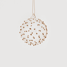 Cargar imagen en el visor de la galería, Bola de cristal puntos purpurina dorada Varios Tamaños
