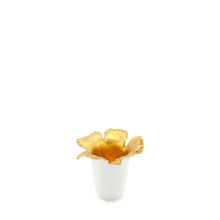 Cargar imagen en el visor de la galería, Portavelas flor blanco bajo
