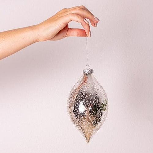 Web Decoco Producto Navidad Bola Pera Plata Relieve 4