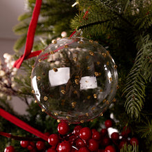 Cargar imagen en el visor de la galería, Web Decoco Producto Navidad Bola Puntitos Purpurina Dorada 4
